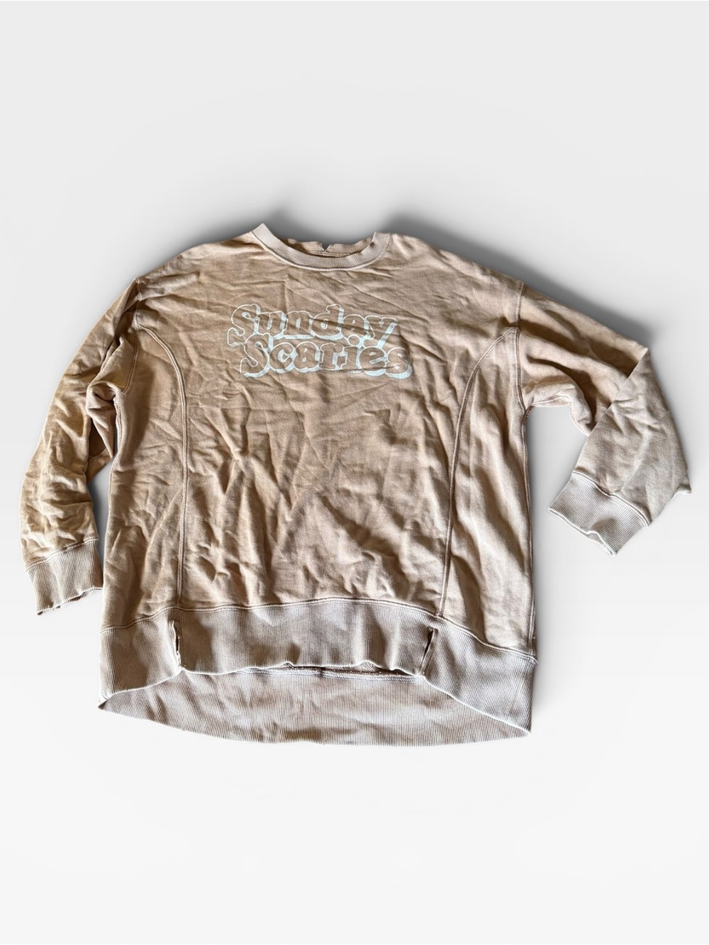 Aerie Sunday scaries Brown Crewneck Medium